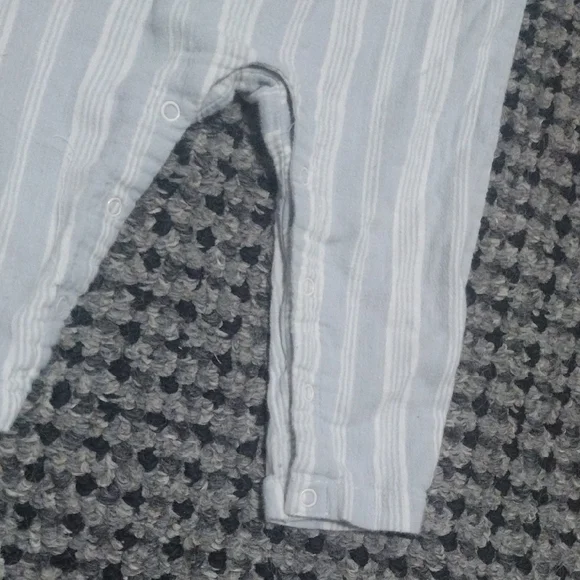 Chic Striped White Kids Romper - Picture 6 of 8